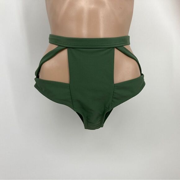 Bfyne Swim Bikini Bottom Size L Green Color - Picture 1 of 9